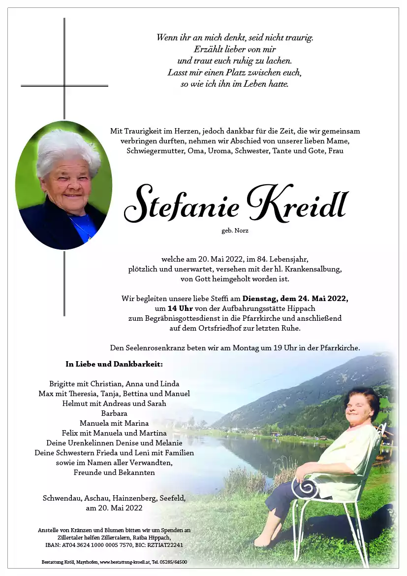 Parte von Stefanie Kreidl
